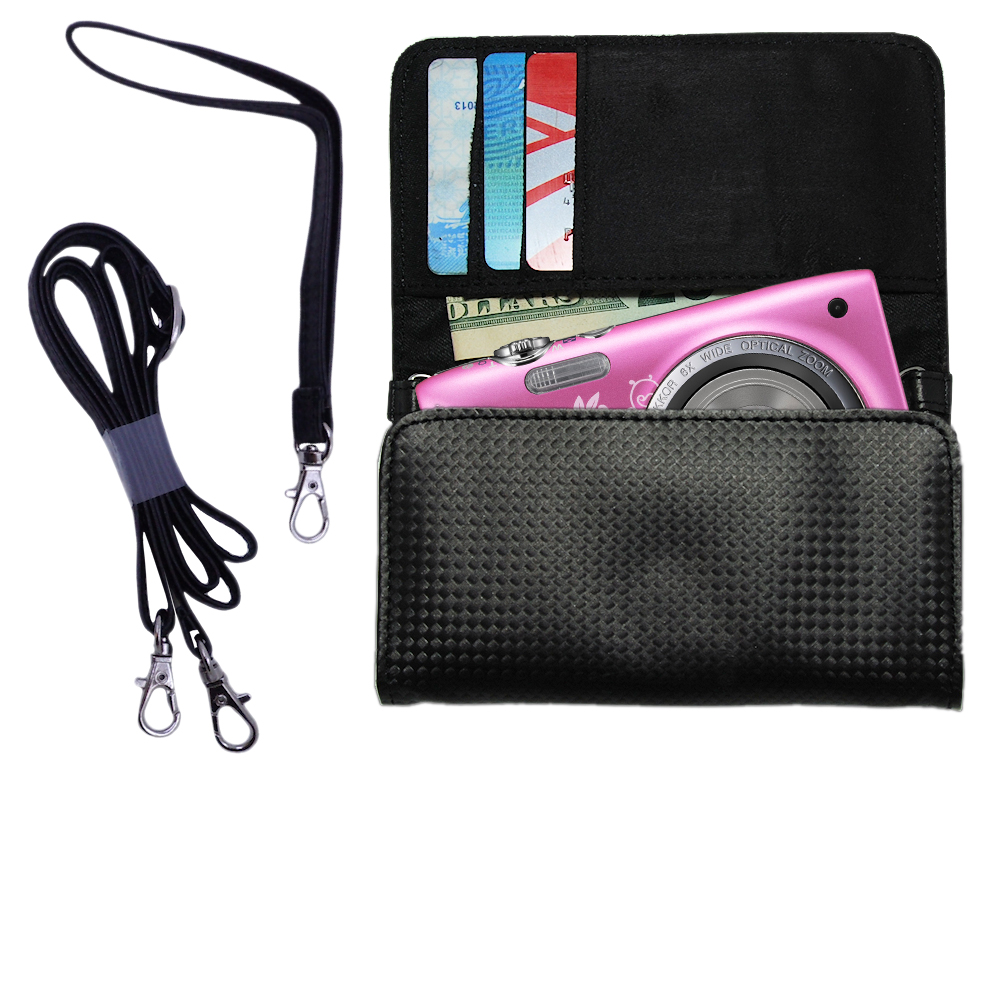 Purse Handbag Case for the Nikon Coolpix S2700 / S2750  - Color Options Blue Pink White Black and Red