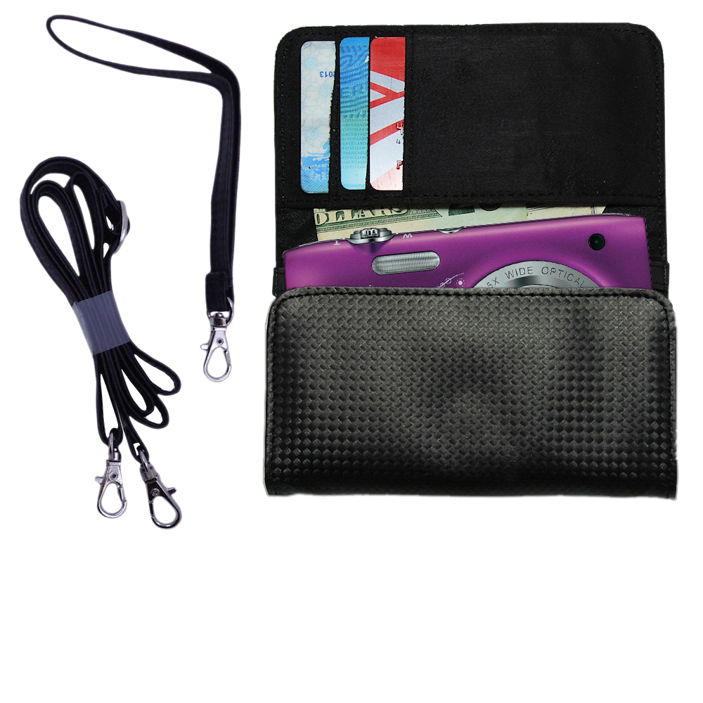 Purse Handbag Case for the Nikon Coolpix S2800  - Color Options Blue Pink White Black and Red