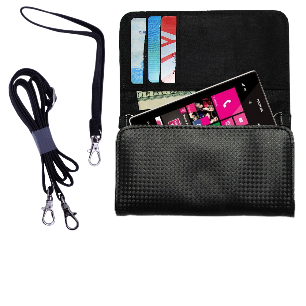 Purse Handbag Case for the Nokia Lumia 521  - Color Options Blue Pink White Black and Red