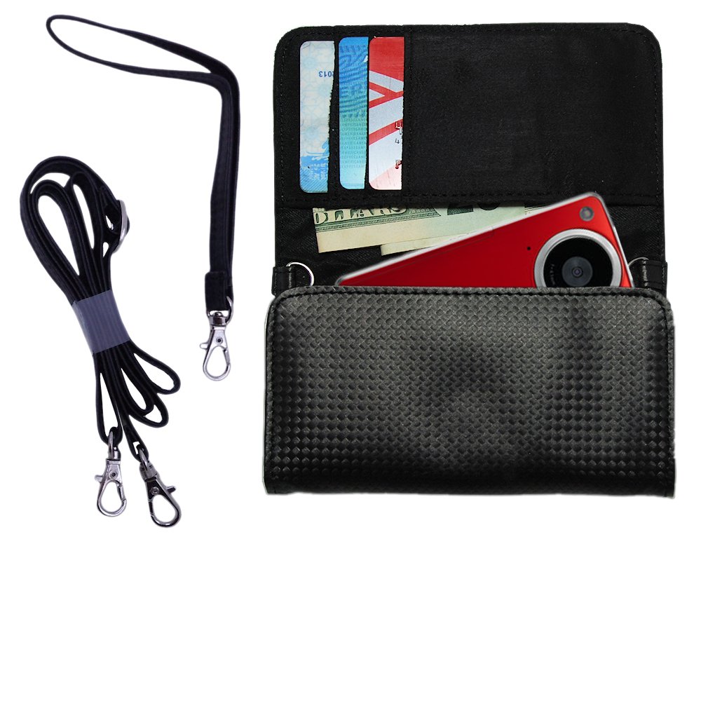 Purse Handbag Case for the Panasonic HM-TA1R Digital HD Camcorder  - Color Options Blue Pink White Black and Red