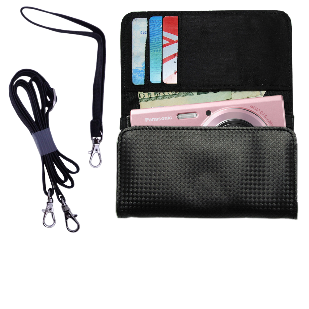 Purse Handbag Case for the Panasonic Lumix DMC-FH10P  - Color Options Blue Pink White Black and Red