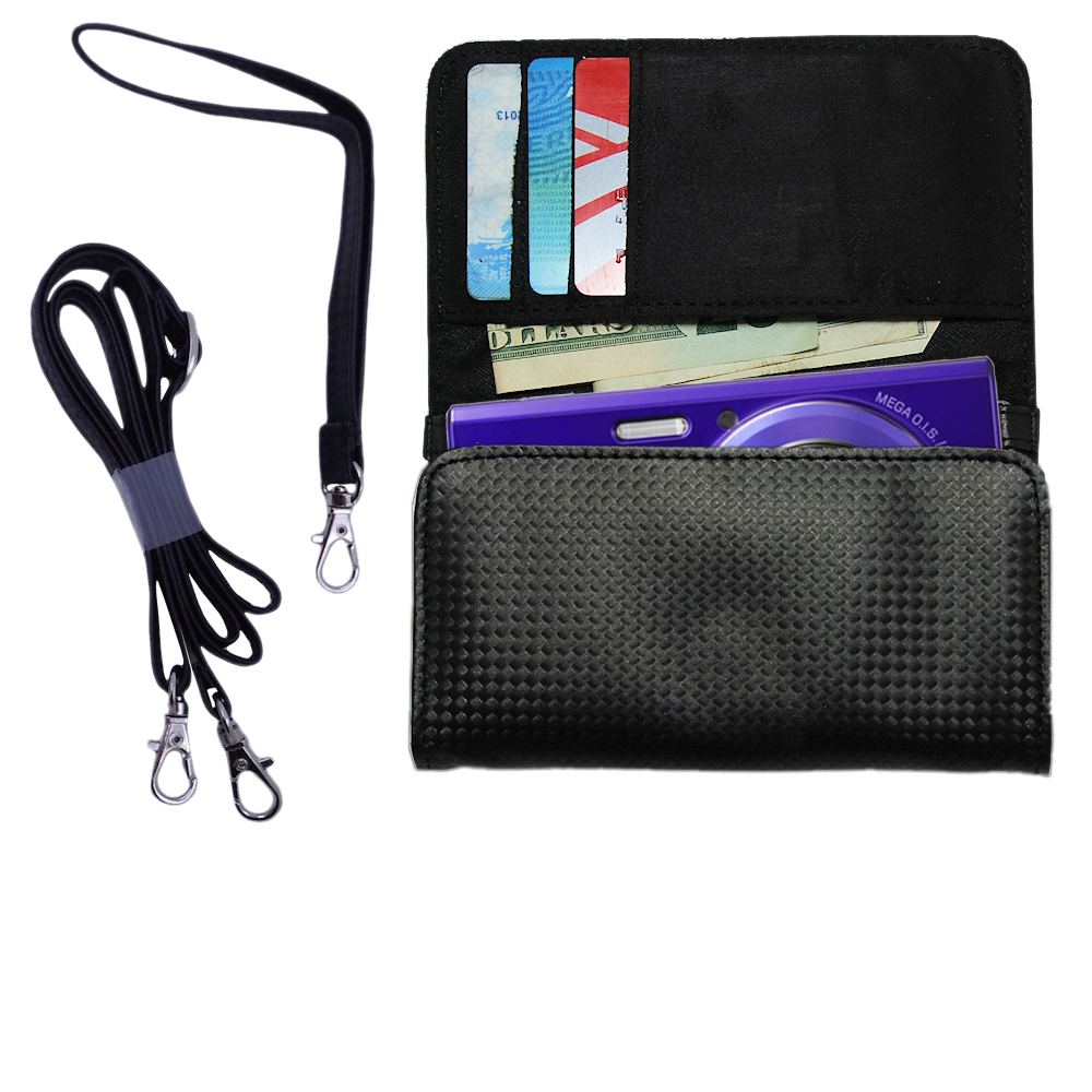 Purse Handbag Case for the Panasonic Lumix DMC-FH10V  - Color Options Blue Pink White Black and Red