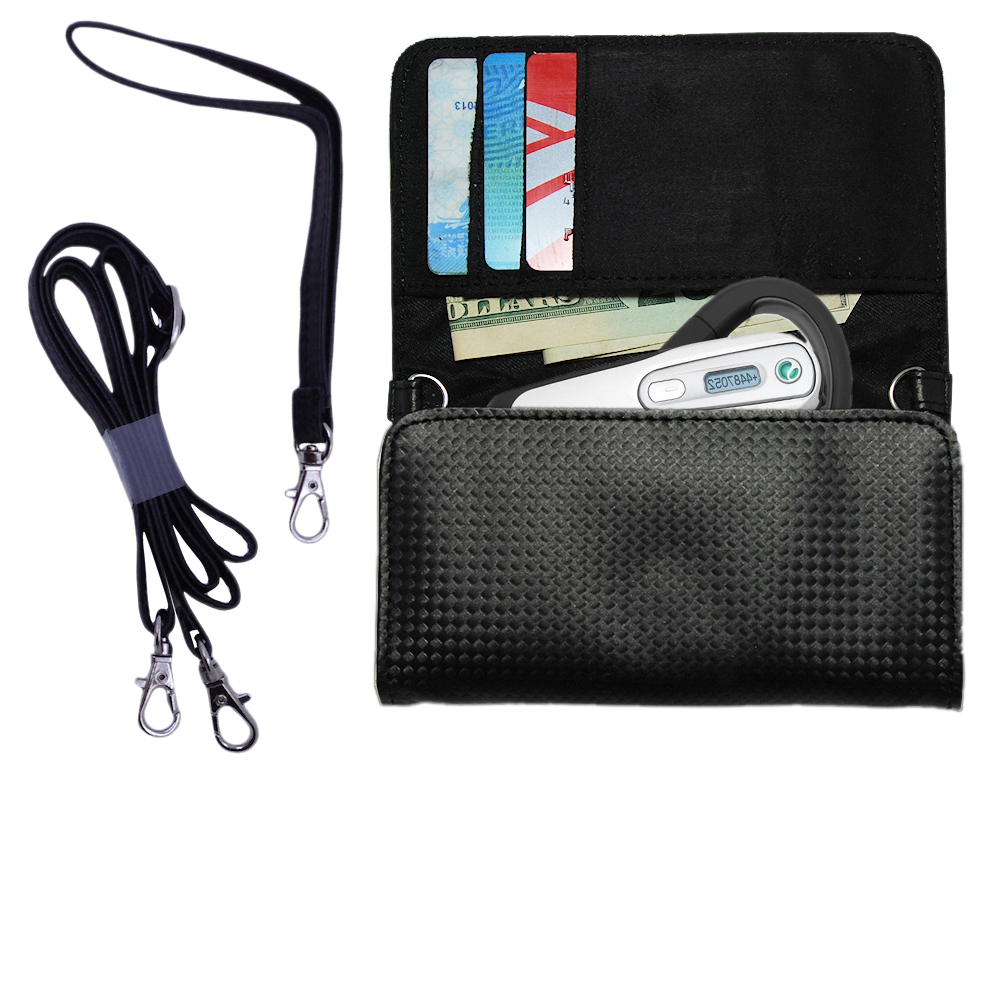 Purse Handbag Case for the Sony Ericsson Bluetooth Headset HBH-662  - Color Options Blue Pink White Black and Red