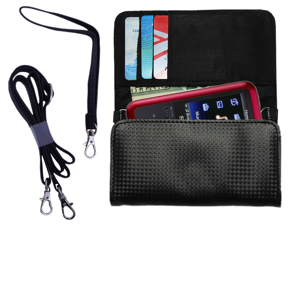 Purse Handbag Case for the Sony NWZ-610F  - Color Options Blue Pink White Black and Red