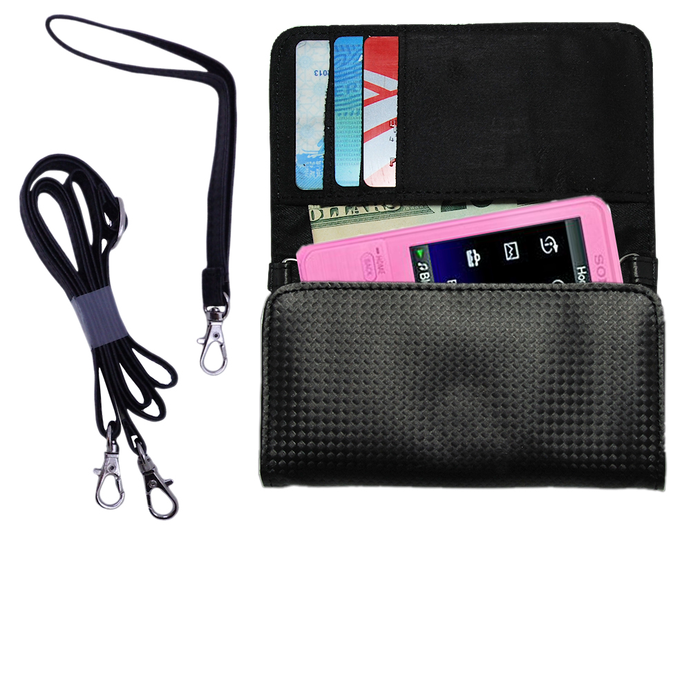 Purse Handbag Case for the Sony Walkman NWZ-A728  - Color Options Blue Pink White Black and Red