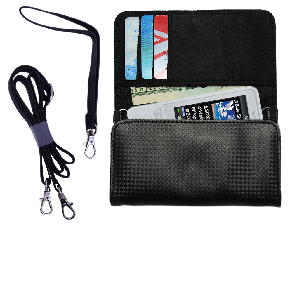 Purse Handbag Case for the Sony Walkman NWZ-A729  - Color Options Blue Pink White Black and Red