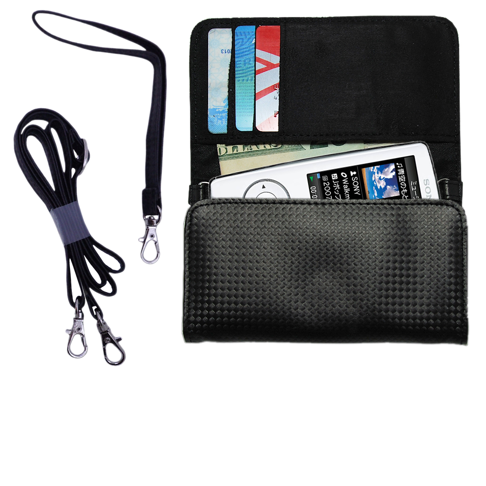 Purse Handbag Case for the Sony Walkman NWZ-A808  - Color Options Blue Pink White Black and Red