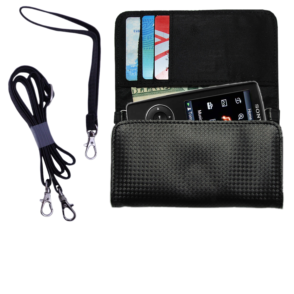 Purse Handbag Case for the Sony Walkman NWZ-A815  - Color Options Blue Pink White Black and Red