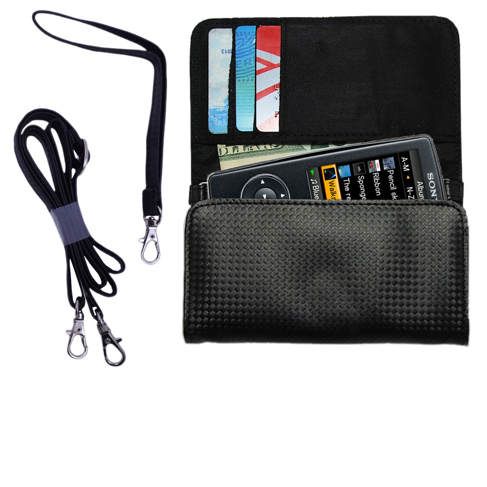 Purse Handbag Case for the Sony Walkman NWZ-A818  - Color Options Blue Pink White Black and Red
