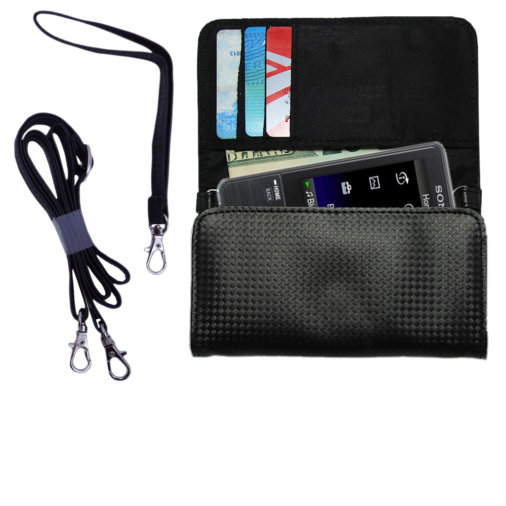 Purse Handbag Case for the Sony Walkman NWZ-A829  - Color Options Blue Pink White Black and Red