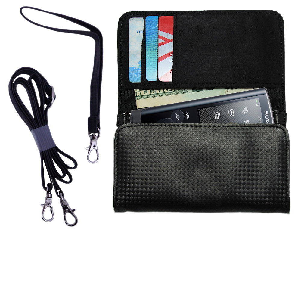 Purse Handbag Case for the Sony Walkman NWZ-E353  - Color Options Blue Pink White Black and Red