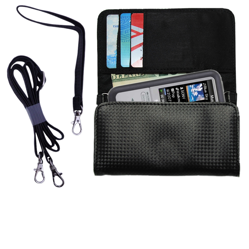 Purse Handbag Case for the Sony Walkman NWZ-S516  - Color Options Blue Pink White Black and Red