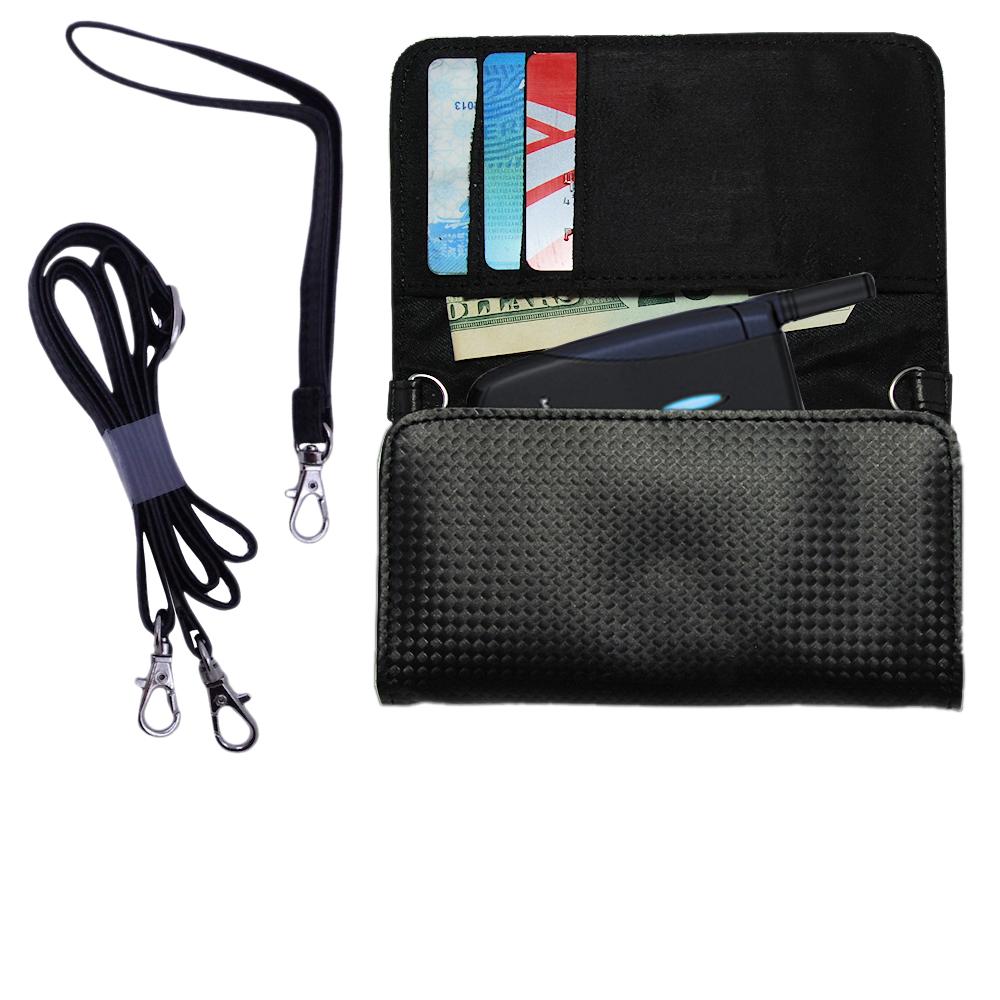 Purse Handbag Case for the UTStarcom CDM 120  - Color Options Blue Pink White Black and Red