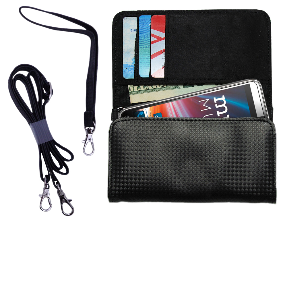 Purse Handbag Case for the ZTE Engage LT  - Color Options Blue Pink White Black and Red