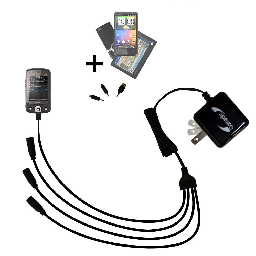 Quad output Wall Charger includes tip for the ETEN DX900