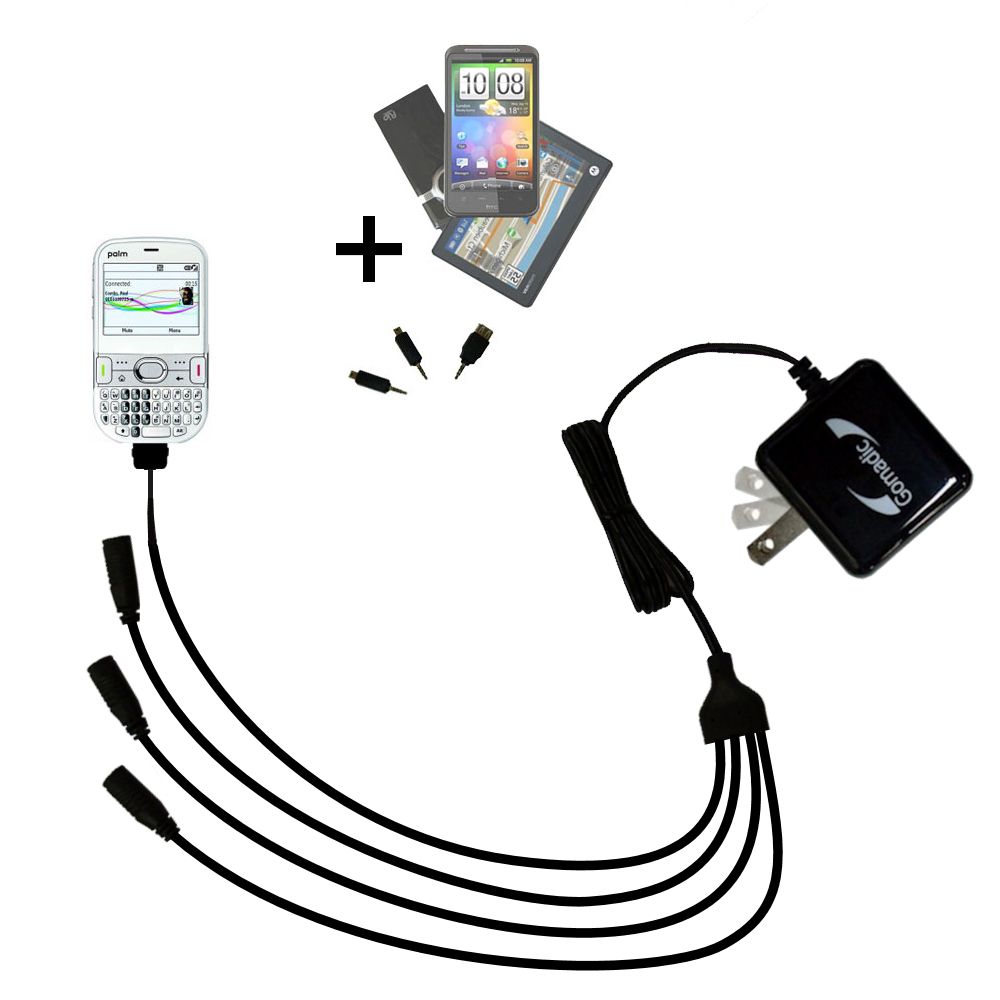 Quad output Wall Charger includes tip for the Palm Palm Gandolf