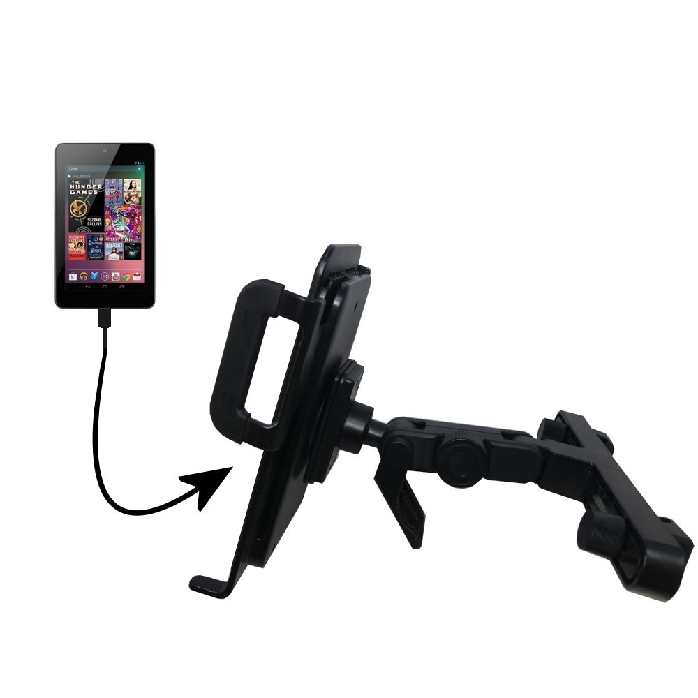 Gomadic Brand Unique Vehicle Headrest Display Mount for the Amazon Kindle Fire / Fire HD