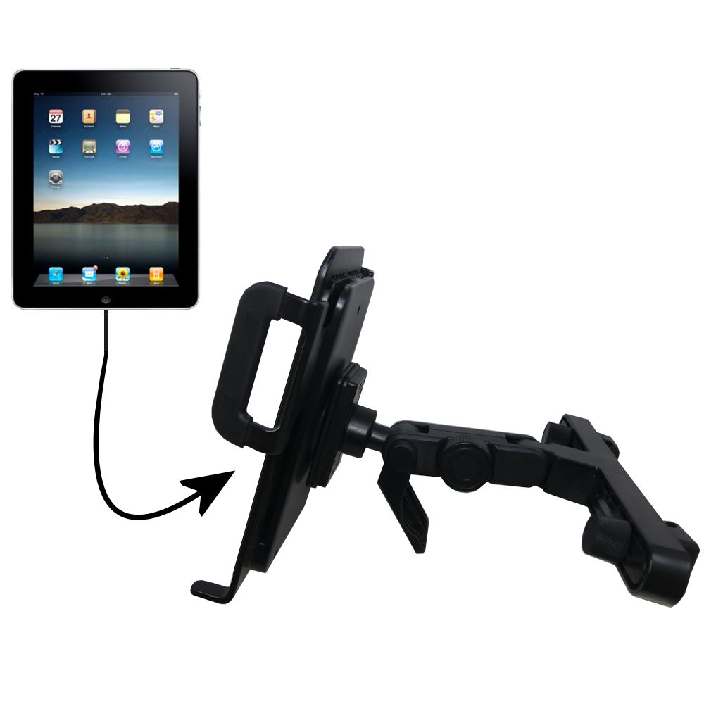 Headrest Holder compatible with the Apple iPad - Full Sized Versions (not Mini)