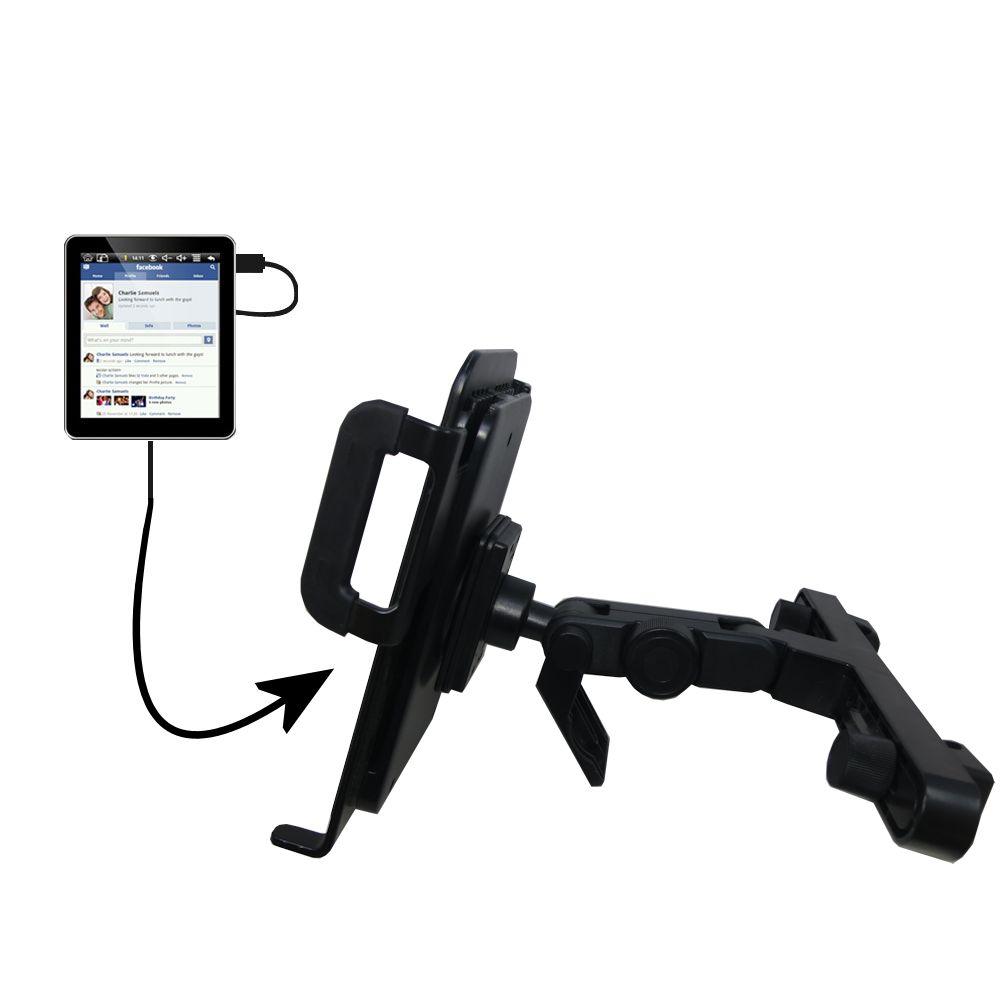 Headrest Holder compatible with the Elonex 1044ET eTouch Blade Wi-Fi