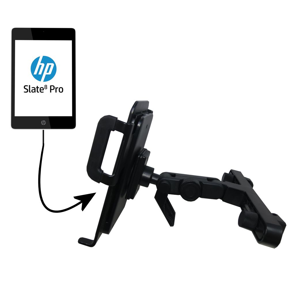 Headrest Holder compatible with the HP Slate 8 Pro