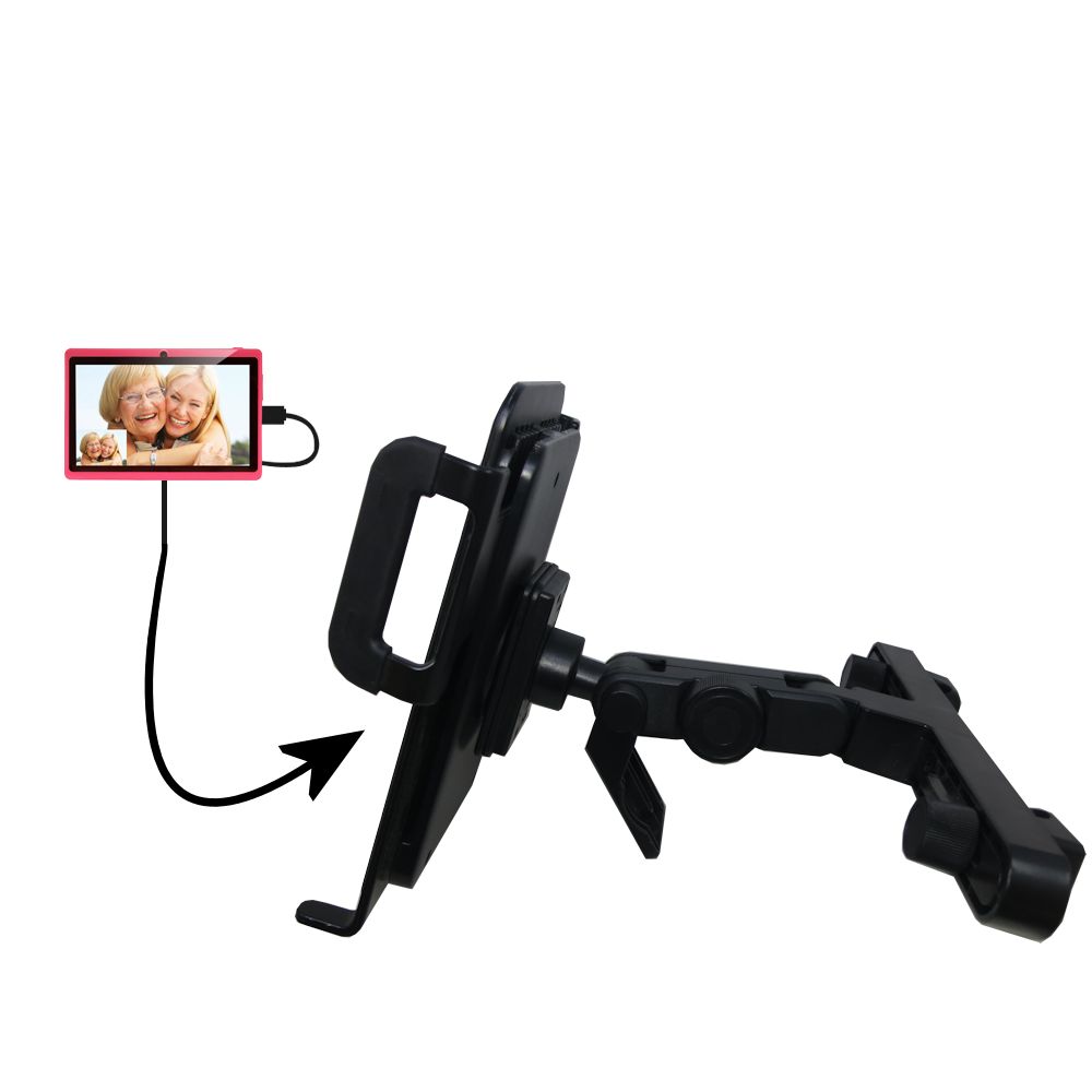 Headrest Holder compatible with the iRulu LA-520 w Tablet PC