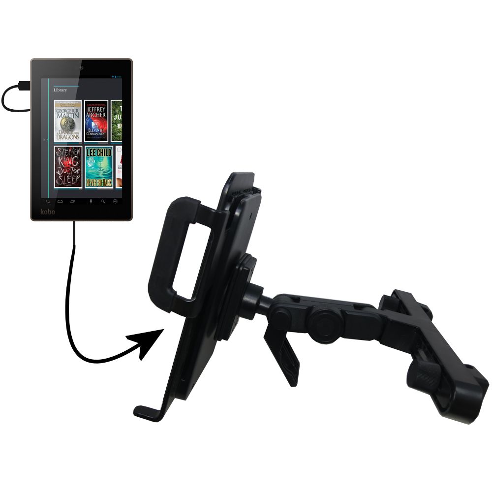 Headrest Holder compatible with the Kobo Arc 10 HD