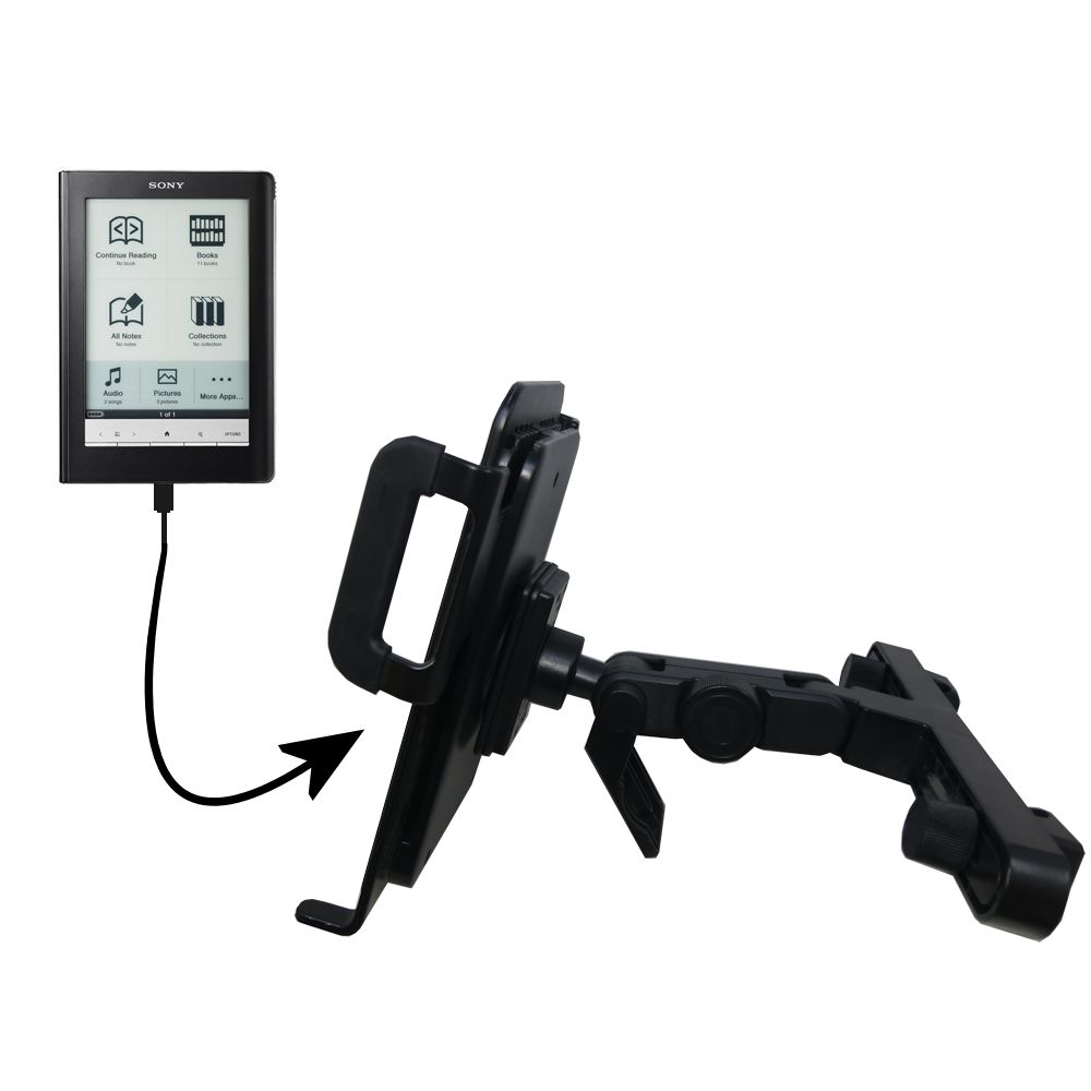 Headrest Holder compatible with the Sony PRS-600 Reader Touch Edition