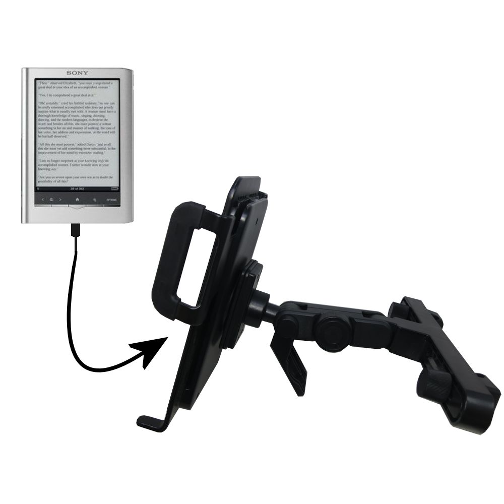 Headrest Holder compatible with the Sony PRS650 Reader Touch Edition