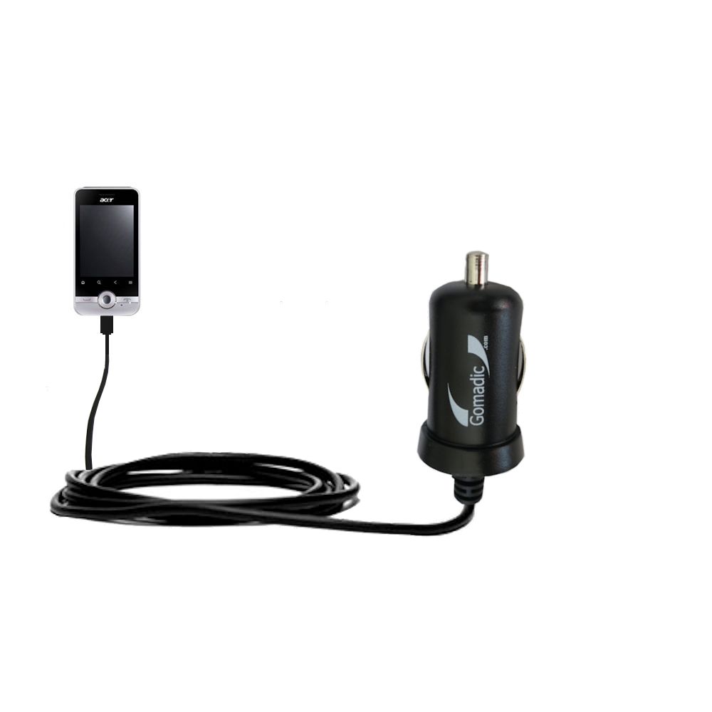 Mini Car Charger compatible with the Acer beTouch E120