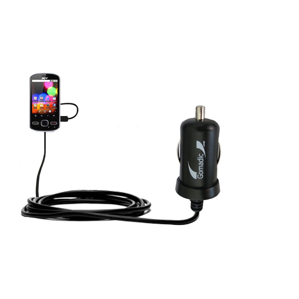 Mini Car Charger compatible with the Acer beTouch E130 E140