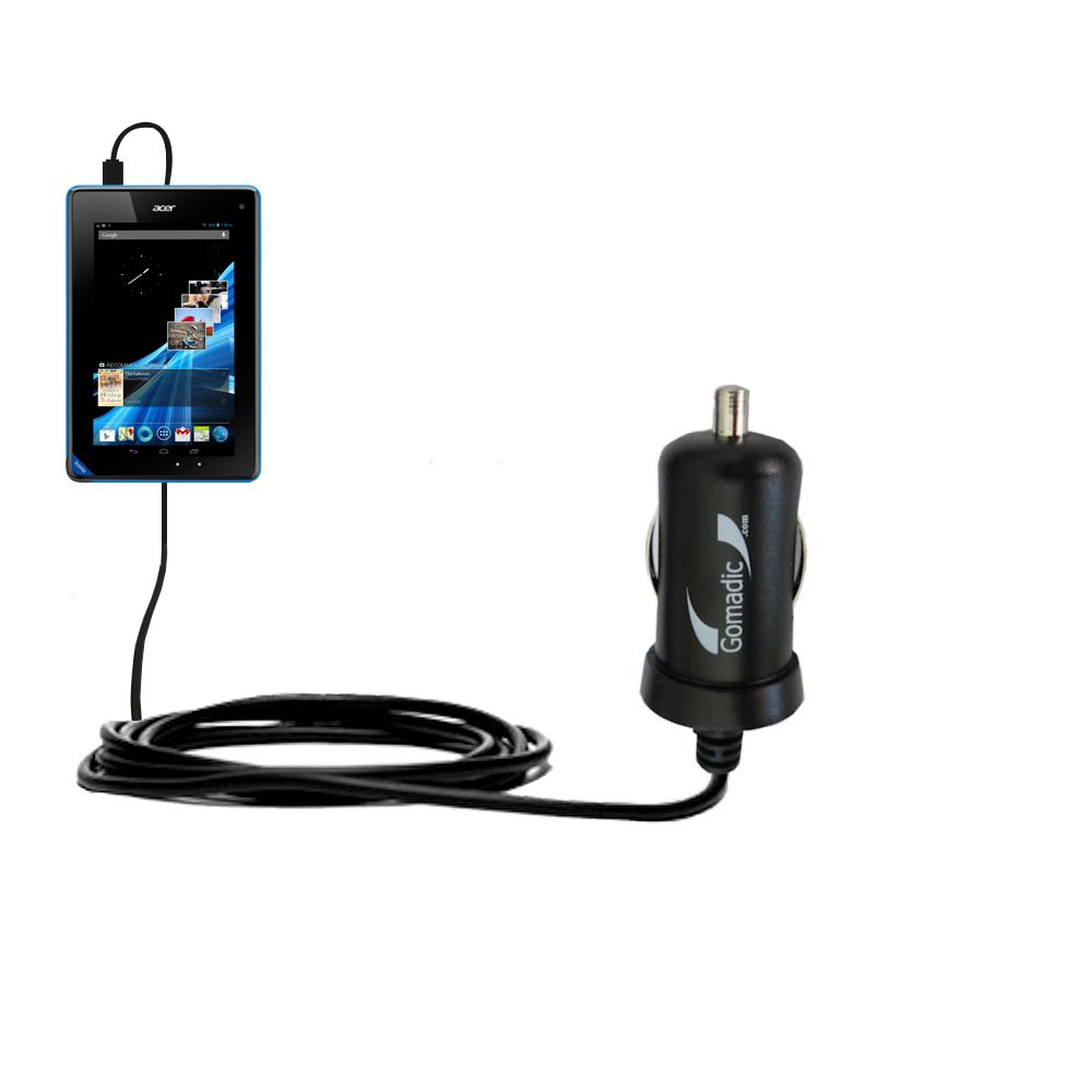 Mini Car Charger compatible with the Acer Iconia B1