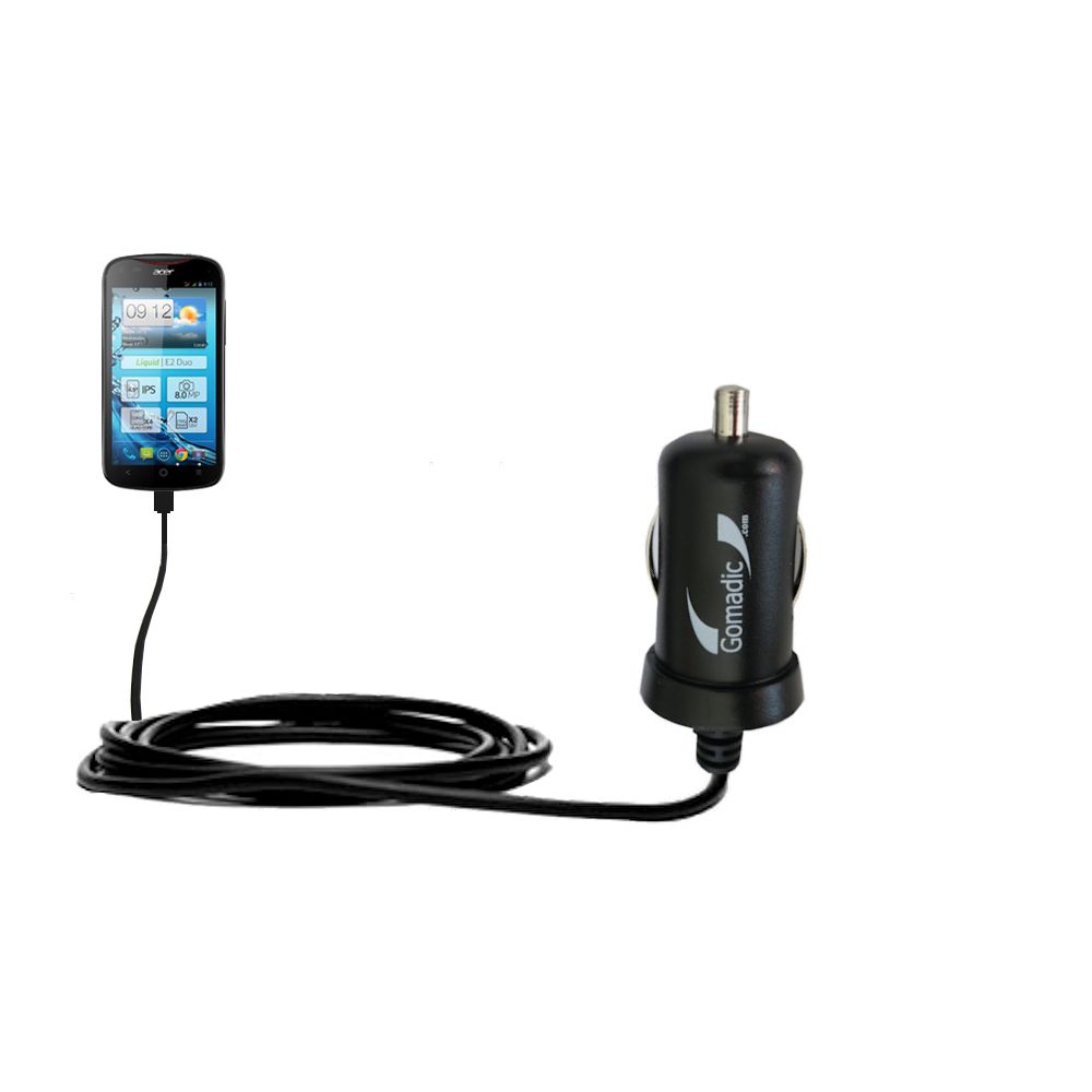 Mini Car Charger compatible with the Acer Liquid E2