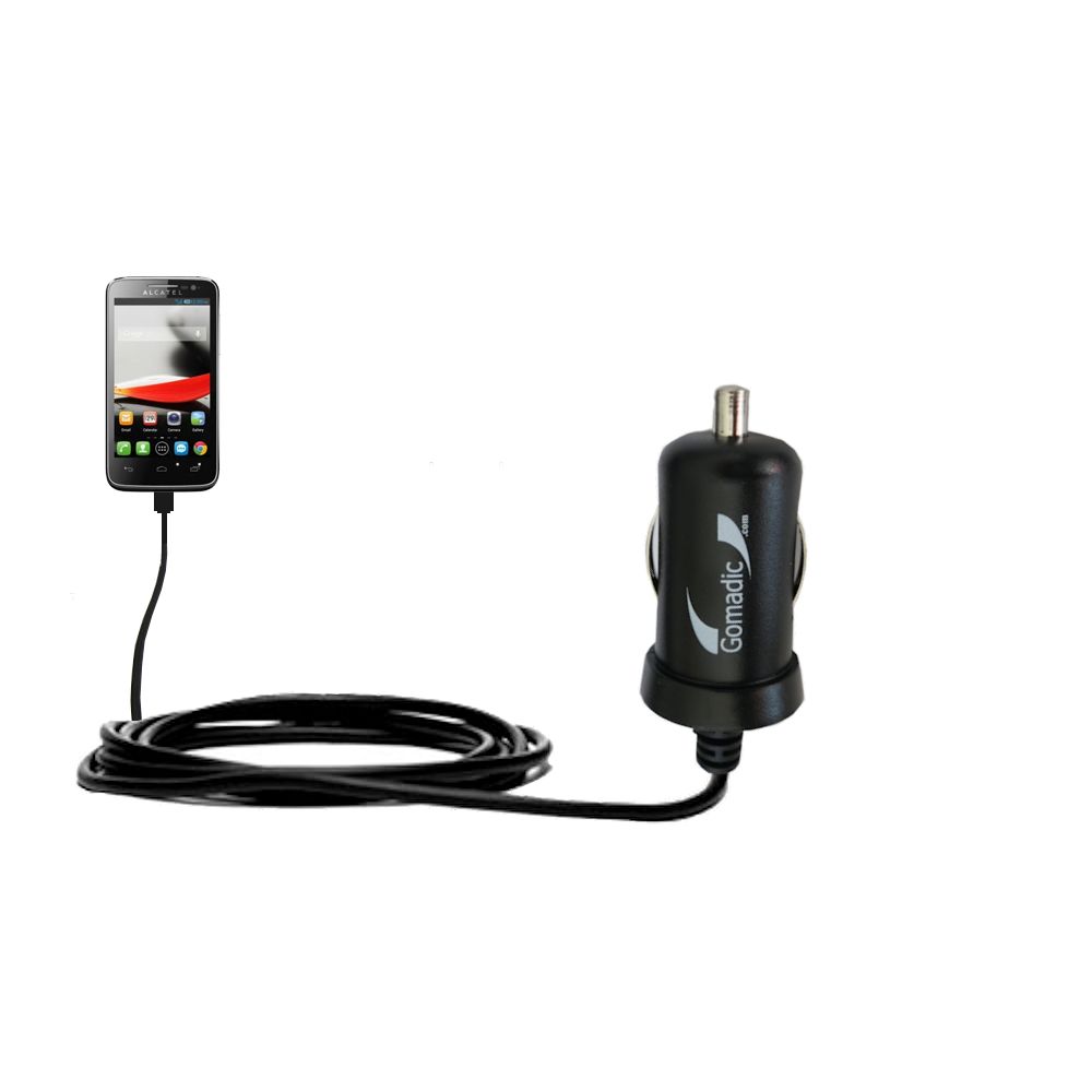 Mini Car Charger compatible with the Alcatel One Touch Evolve