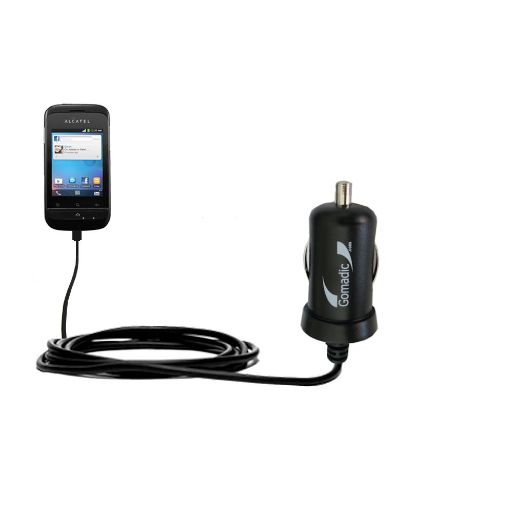 Mini Car Charger compatible with the Alcatel One Touch Hero