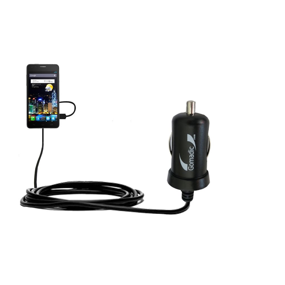 Mini Car Charger compatible with the Alcatel One Touch Snap