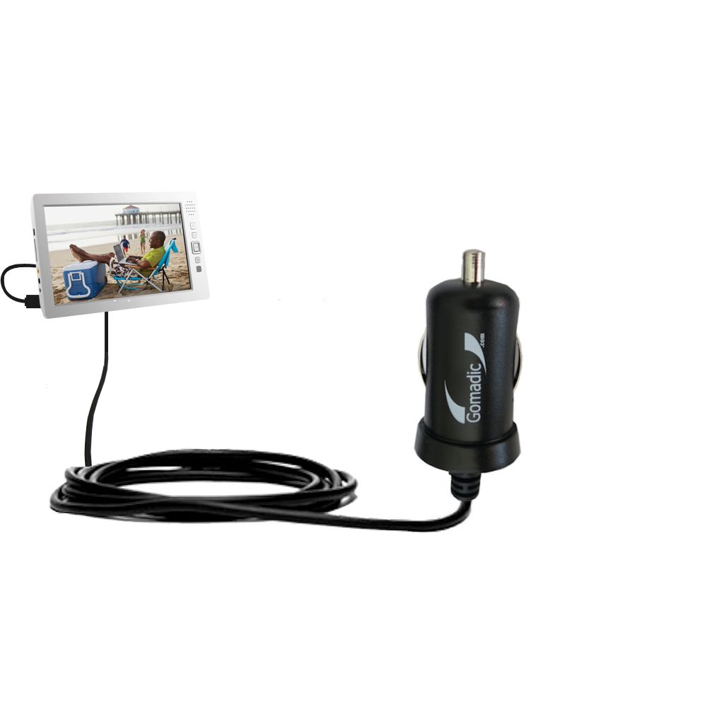 Mini Car Charger compatible with the Aluratek  APMP101F Video Player