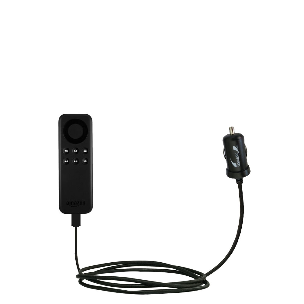 Gomadic Intelligent Compact Car / Auto DC Charger suitable for the Amazon Kindle Fire Stick - 2A / 10W power at half the size. Uses Gomadic TipExchange Technology