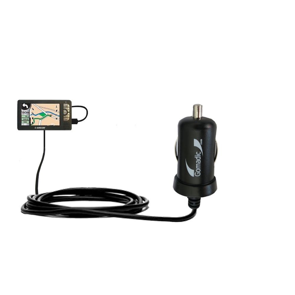 Mini Car Charger compatible with the Amcor Navigation GPS 5600