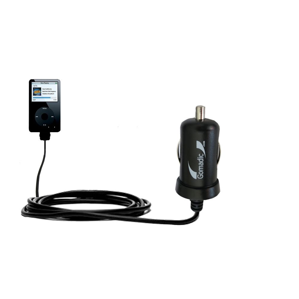 Mini Car Charger compatible with the Apple iPod 80GB