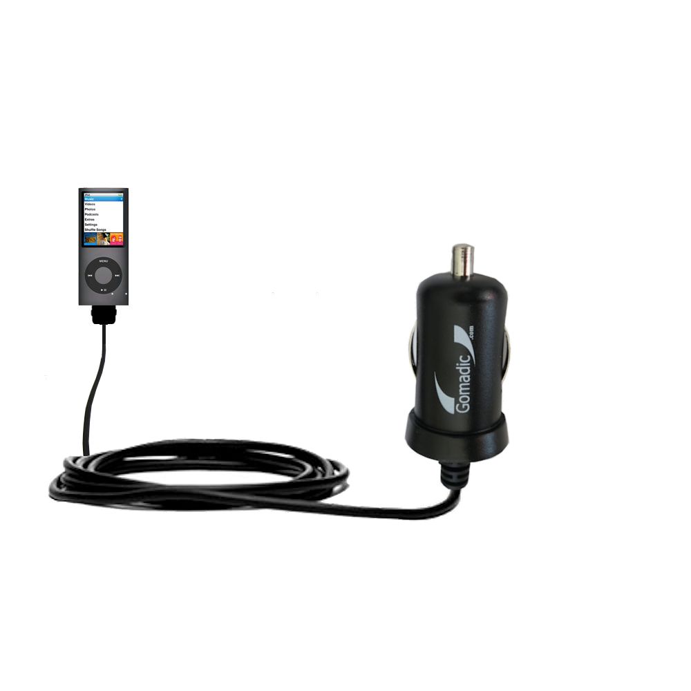 Mini Car Charger compatible with the Apple iPod Nano