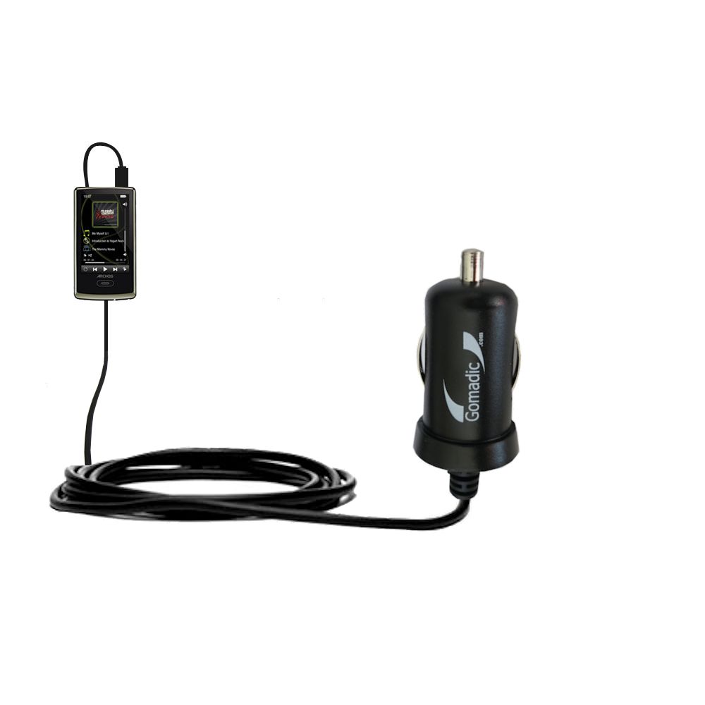 Mini Car Charger compatible with the Archos 1 / 2 / 3 Vision A30VC