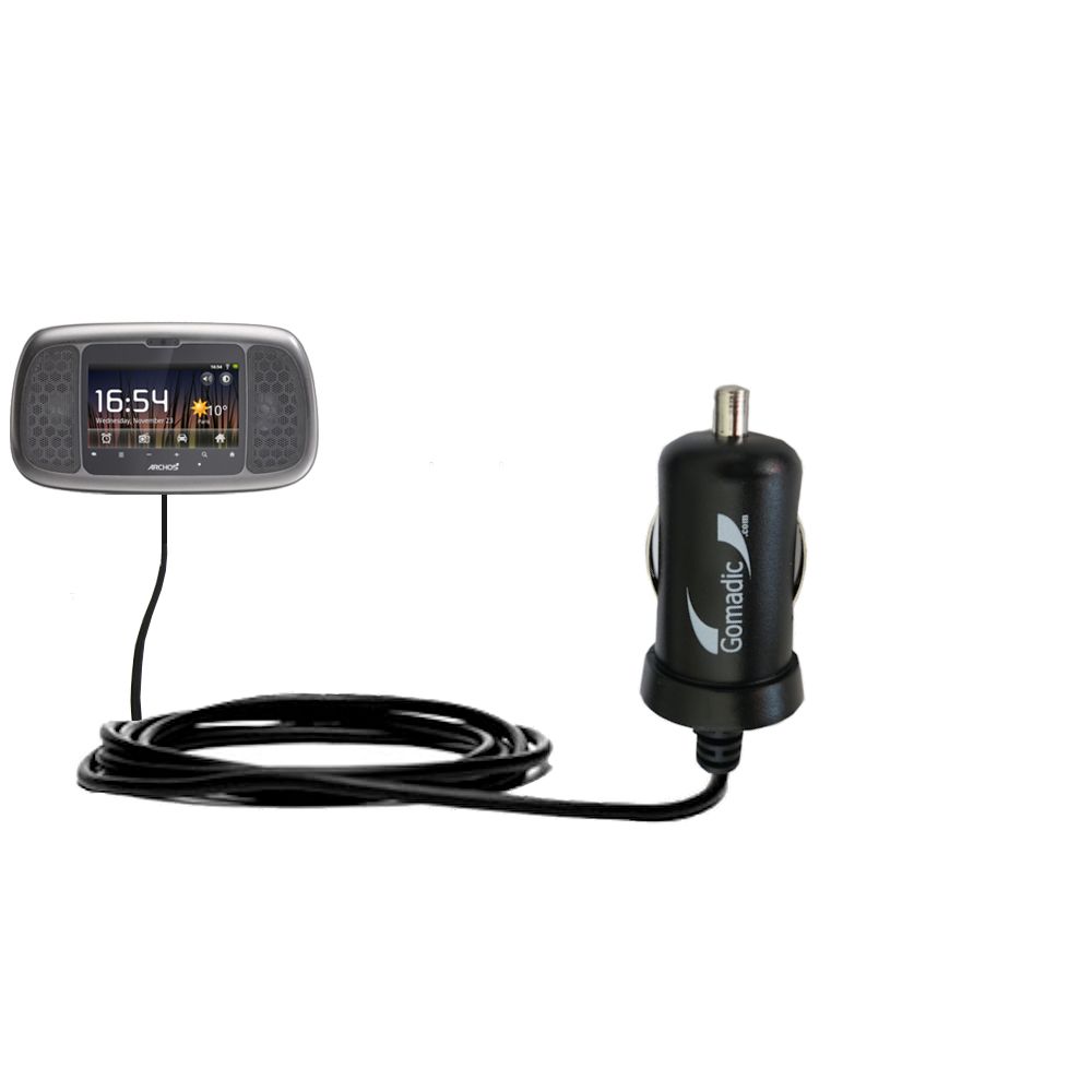 Mini Car Charger compatible with the Archos 35 Home Connect