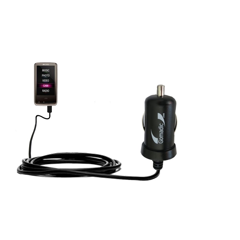 Mini Car Charger compatible with the Archos 3Cam Vision