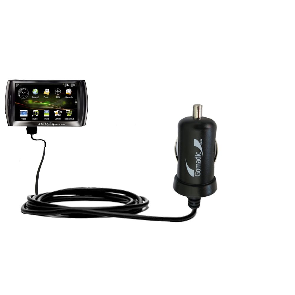 Mini Car Charger compatible with the Archos 5 5g (all GB Sizes)