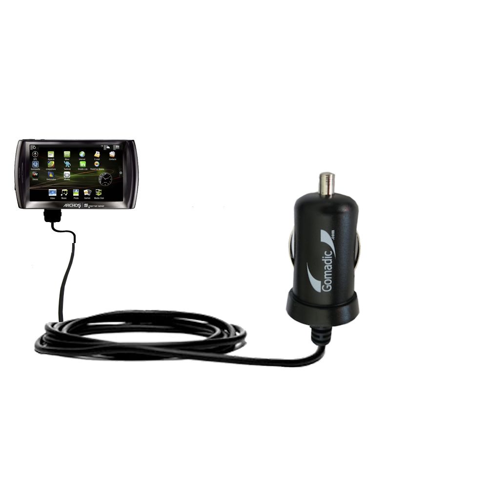 Mini Car Charger compatible with the Archos 5 Internet Tablet with Android