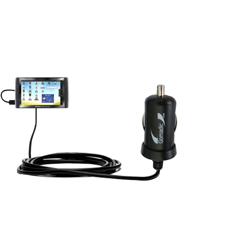 Mini Car Charger compatible with the Archos 70 Internet Tablet