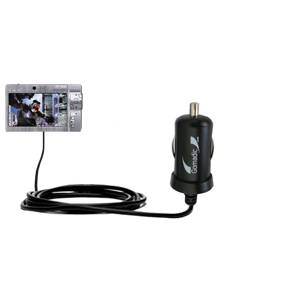 Mini Car Charger compatible with the Archos AV500 Series