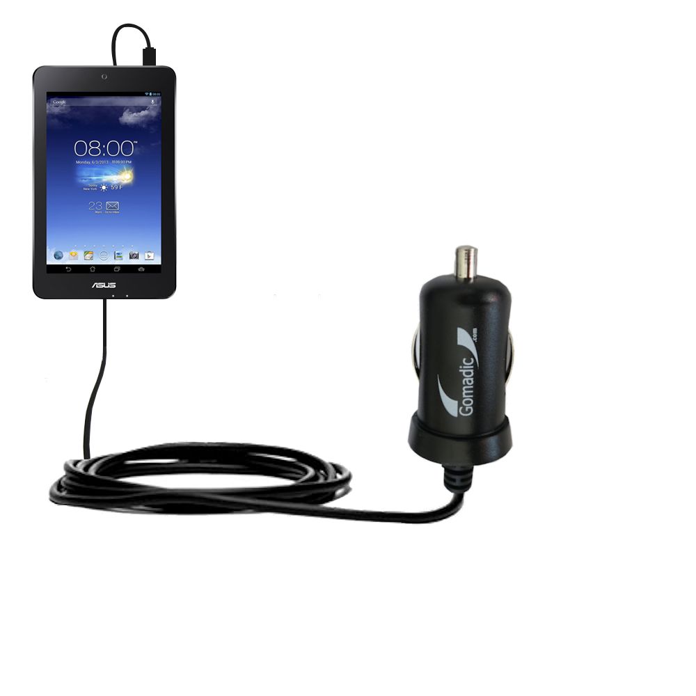 Mini Car Charger compatible with the Asus MeMO Pad HD7