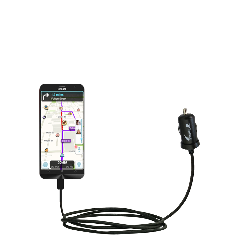 Mini Car Charger compatible with the Asus ZenFone 2