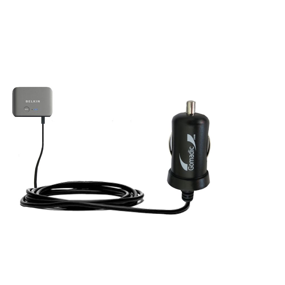 Mini Car Charger compatible with the Belkin F9K1107 Travel Router